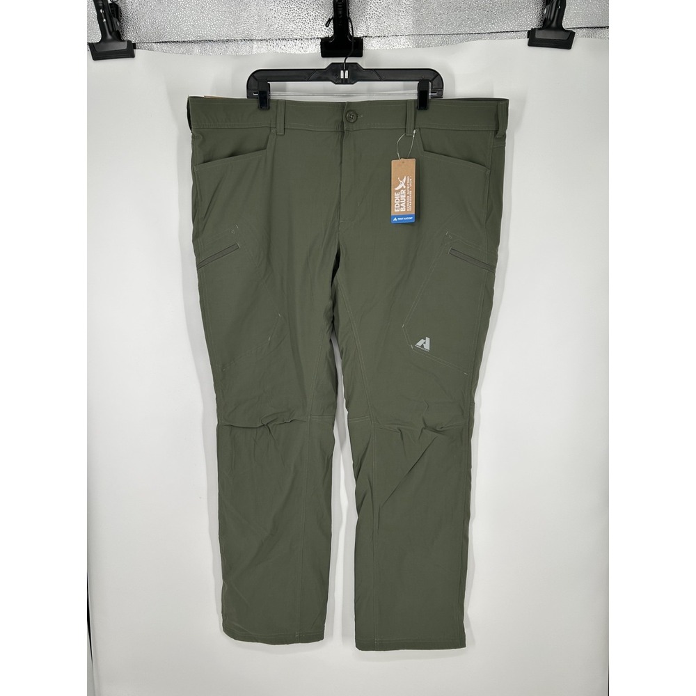Eddie Bauer Fleece Lined Guide Pro Pants 44x34 Hiking Cargo First Ascent Chino
